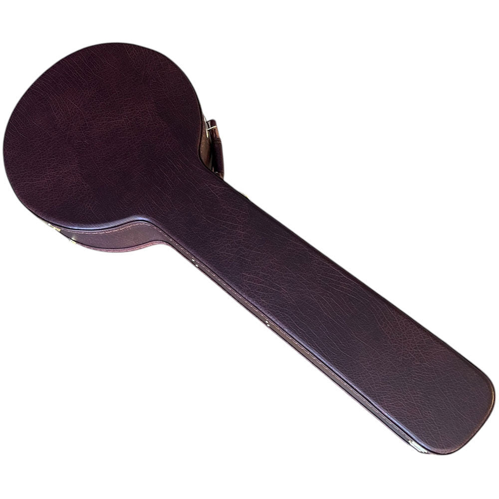 Torque Deluxe Wooden Banjo Case - Brown Finish, Multi-Ply Construction, Plush Interior, Lockable, 35cm Width, 42cm Length, 102cm Total Length — view 3