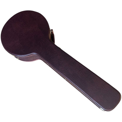 Torque Deluxe Wooden Banjo Case - Brown Finish, Multi-Ply Construction, Plush Interior, Lockable, 35cm Width, 42cm Length, 102cm Total Length — view 3