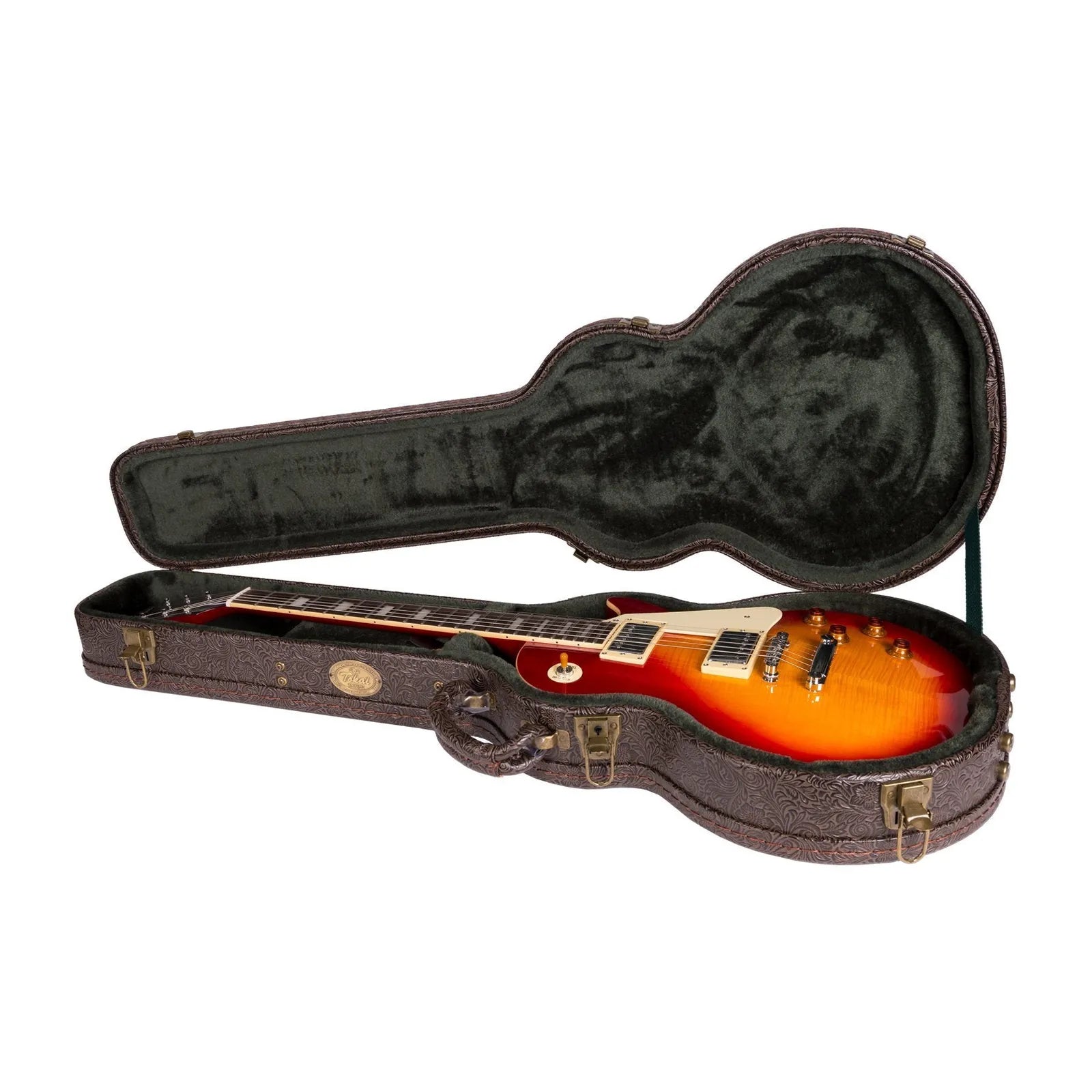 Tokai Deluxe LP-Style Electric Guitar Hard Case - Paisley Dark Brown — view 3