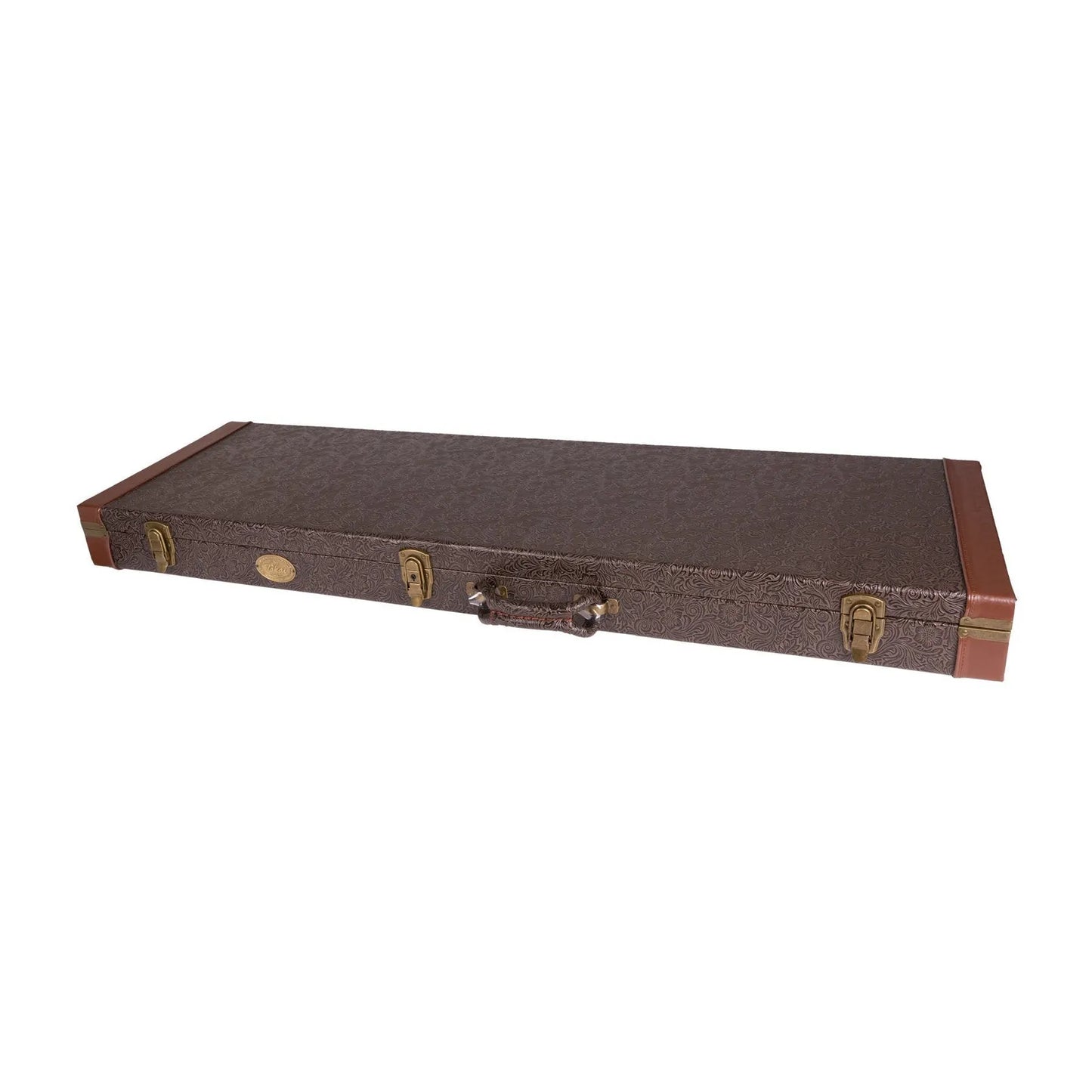 Tokai Deluxe Rectangular P-Bass and J-Bass Hard Case - Dark Brown Paisley — view 6