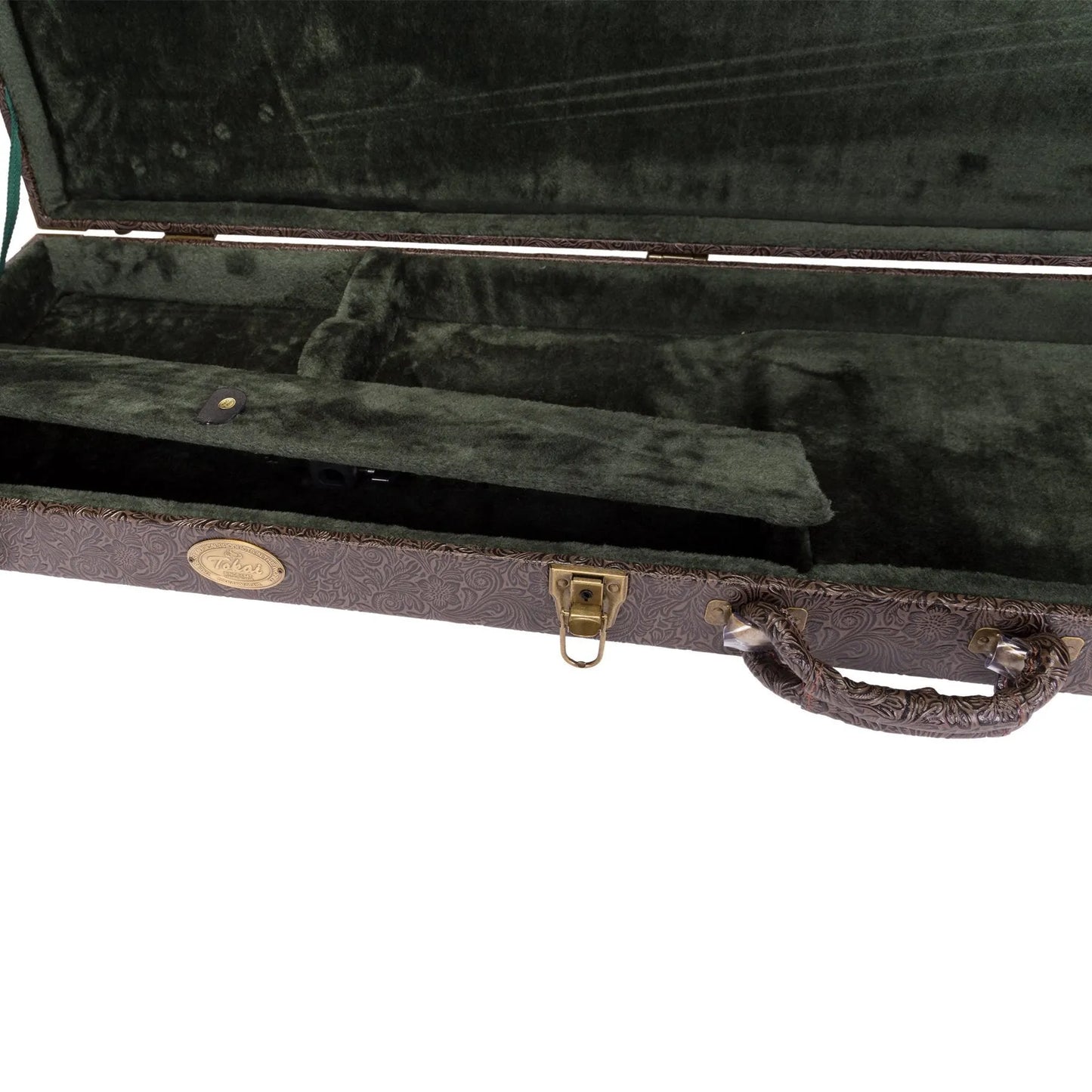 Tokai Deluxe Rectangular P-Bass and J-Bass Hard Case - Dark Brown Paisley — view 5