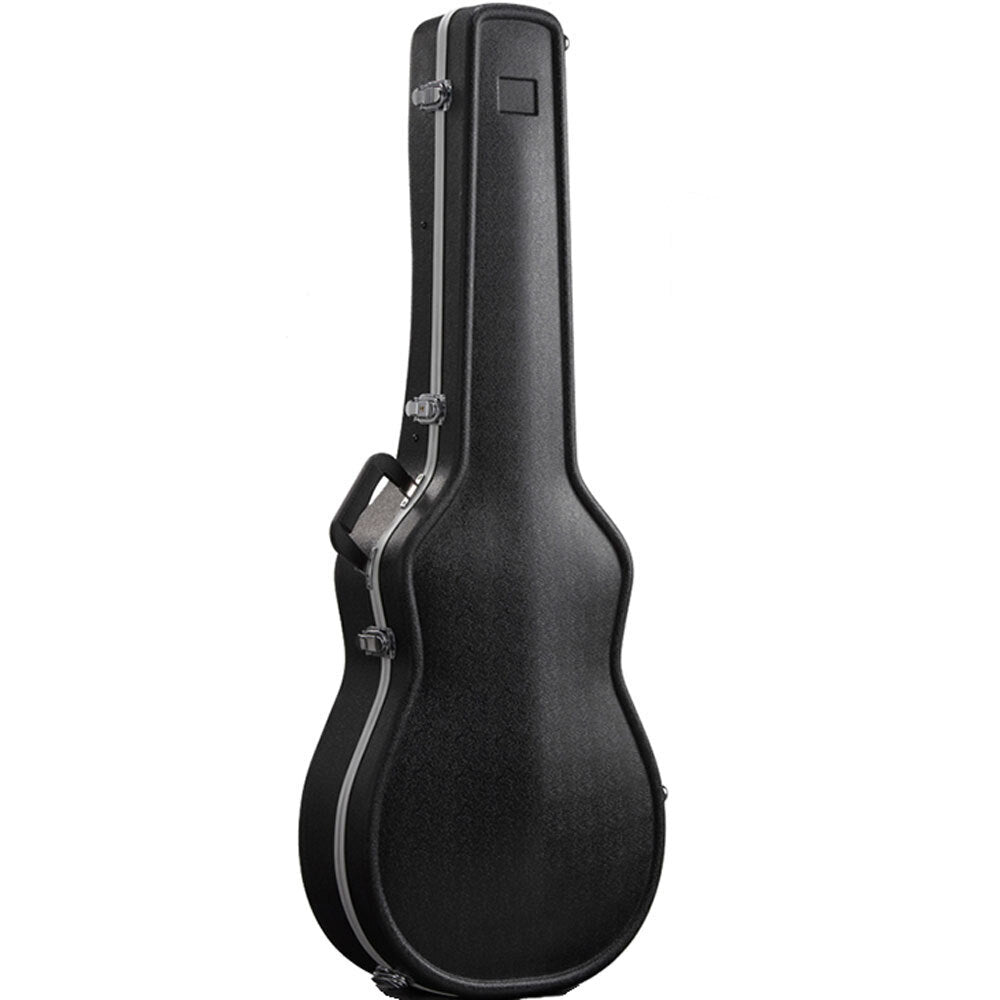 Torque ABS Classical Guitar Case with Plush Lining and Storage Compartment in Black Finish