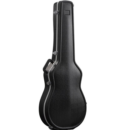 Torque ABS Classical Guitar Case with Plush Lining and Storage Compartment in Black Finish