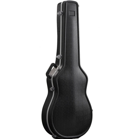 Torque ABS Classical Guitar Case with Plush Lining and Storage Compartment in Black Finish