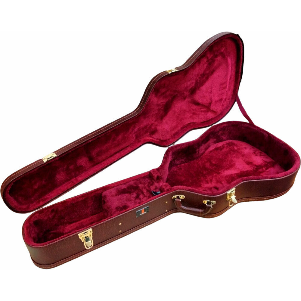 Torque Wooden Archtop Classical Guitar Case with Plush Interior and Lockable Design — view 2