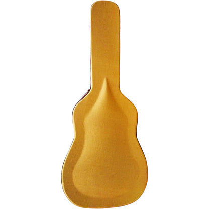 Torque Wooden Archtop Classical Guitar Case with Plush Interior and Storage Compartment