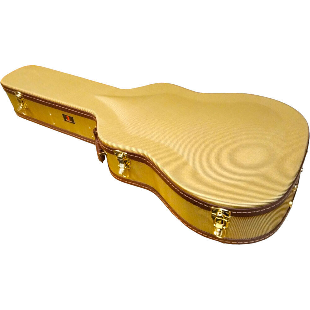 Torque Wooden Archtop Classical Guitar Case with Plush Interior and Storage Compartment — view 3