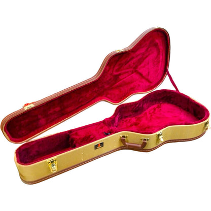 Torque Wooden Archtop Classical Guitar Case with Plush Interior and Storage Compartment — view 2