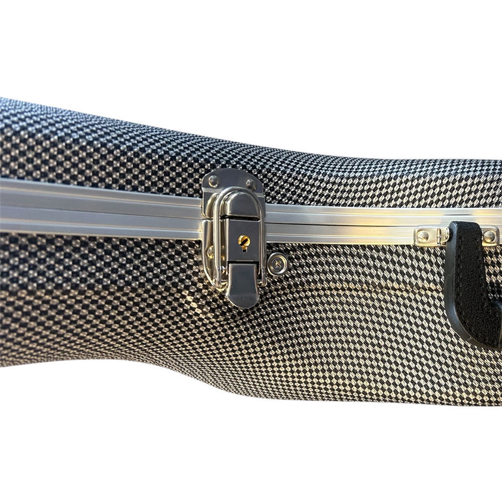 Torque Deluxe Molded ABS Classical Guitar Case Black/White Finish — view 3