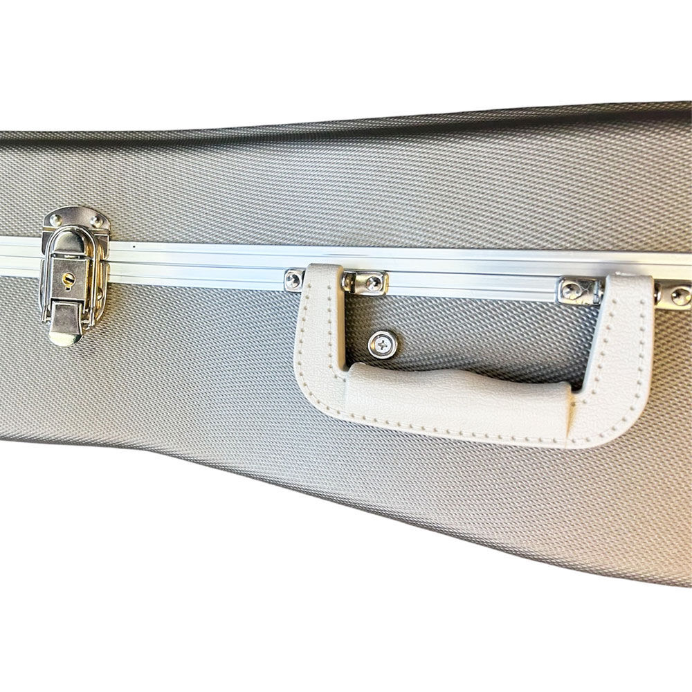 Torque Deluxe ABS Classical Guitar Case with Plush Interior - Silver-X Finish — view 3