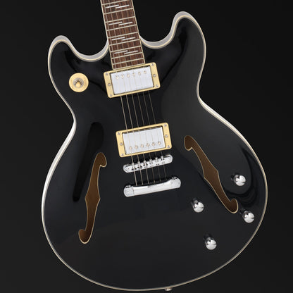 Tanglewood Chicago TCH59-BK Arch Top Electric Guitar in Obsidian Black Gloss