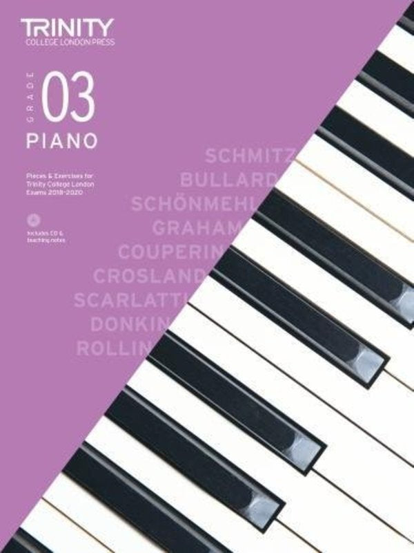 Trinity Piano Exams: Pieces & Exercises Grade 3, 2018–2020 — Book & CD (Trinity College London)