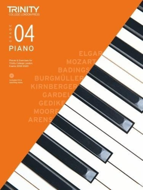 Trinity Piano Exams: Pieces & Exercises Grade 4, 2018–2020 — Book & CD (Trinity College London)