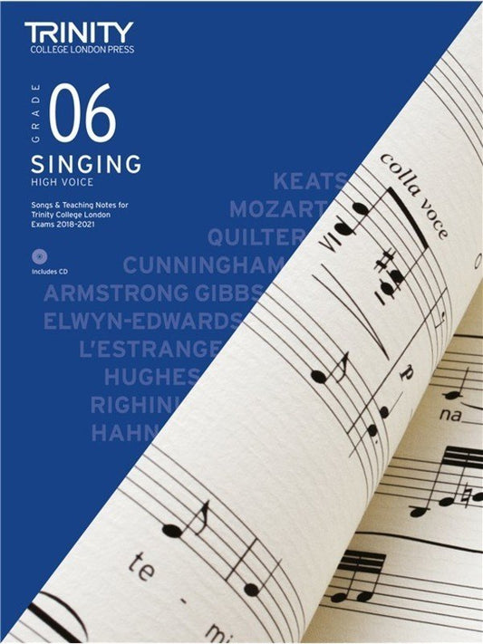 Trinity Singing Grade 6 (2018) High Voice — Book/CD (Trinity College London)