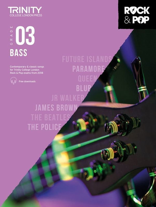 Trinity Rock & Pop Bass Grade 3 (2018) — Bass Guitar (Trinity College London)
