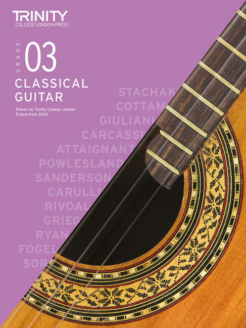 Trinity Classical Guitar Exam Pieces 2020-2023 Grade 3