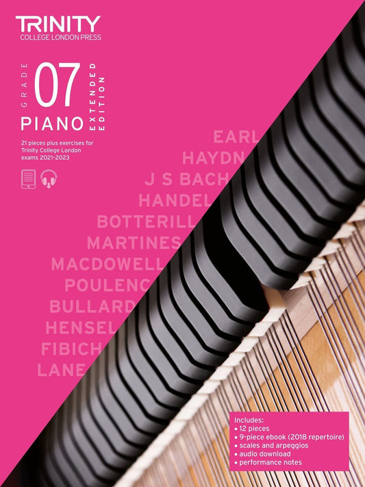Trinity Piano Exam 2021-23 Grade 7 Extended Edition - Piano Sheet Music and Exam Book
