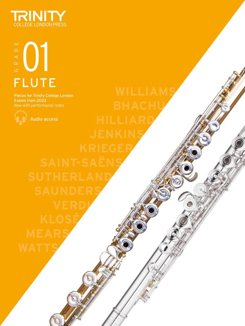 Trinity Flute Exam Pieces 2023 Grade 1 - 12 Accompanied & Unaccompanied Pieces, Performance Notes, Downloadable Demo & Backing Audio