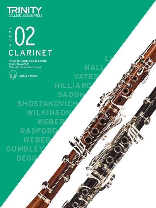 Trinity Clarinet Exam Pieces 2023 Grade 2 Sc/Pt - Sheet Music with 12 Accompanied and Unaccompanied Pieces