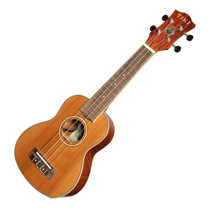 Tiki 7 Series Cedar Solid Top Electric Soprano Ukulele with Deluxe Paisley Hard Case Natural Satin — view 3