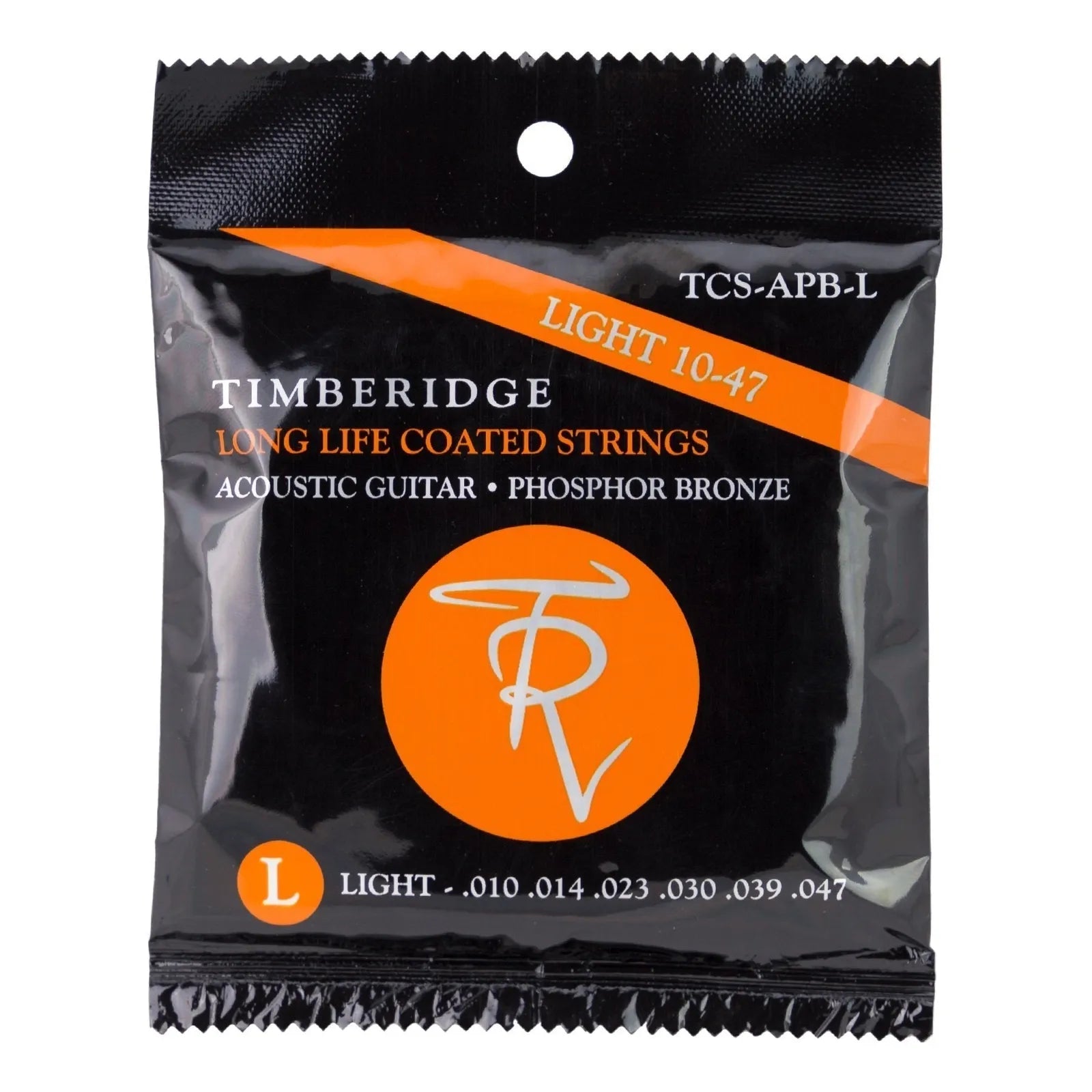 Timberidge Light Phosphor Bronze Long Life Coated Acoustic Guitar Strings 10-47