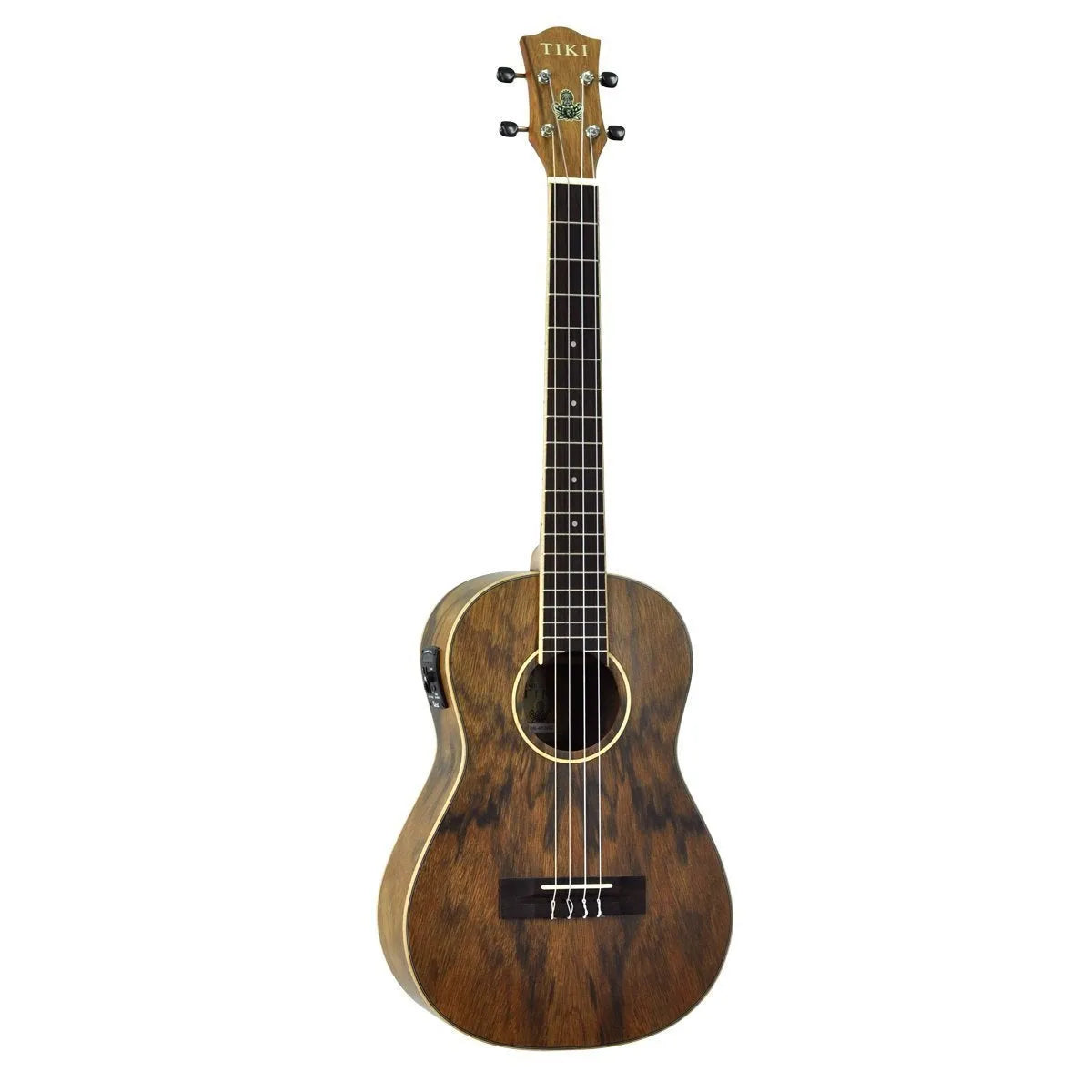 Tiki 4 Series Daowood Electric Baritone Ukulele with Gig Bag Natural Satin TDB-4P-NST