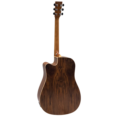 Tanglewood TDBTDCEHR Discovery Exotic Dreadnought C/E Hawaiian Rainwood with DCM Premium Case (TDBTDCEHR-P) — view 3