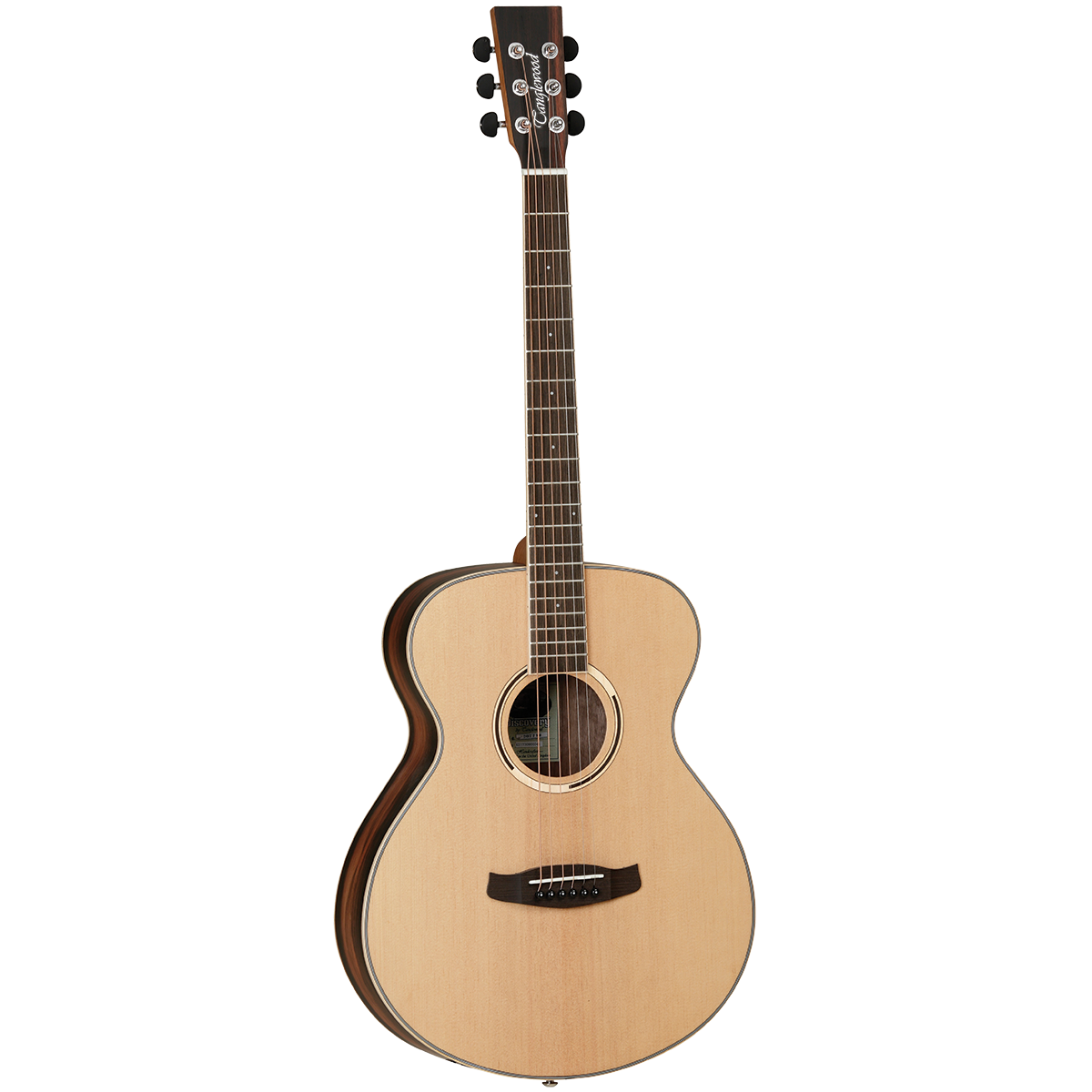 Tanglewood Discovery Exotic Folk Acoustic Guitar TDBTFEB Ebony Natural Open Pore Satin