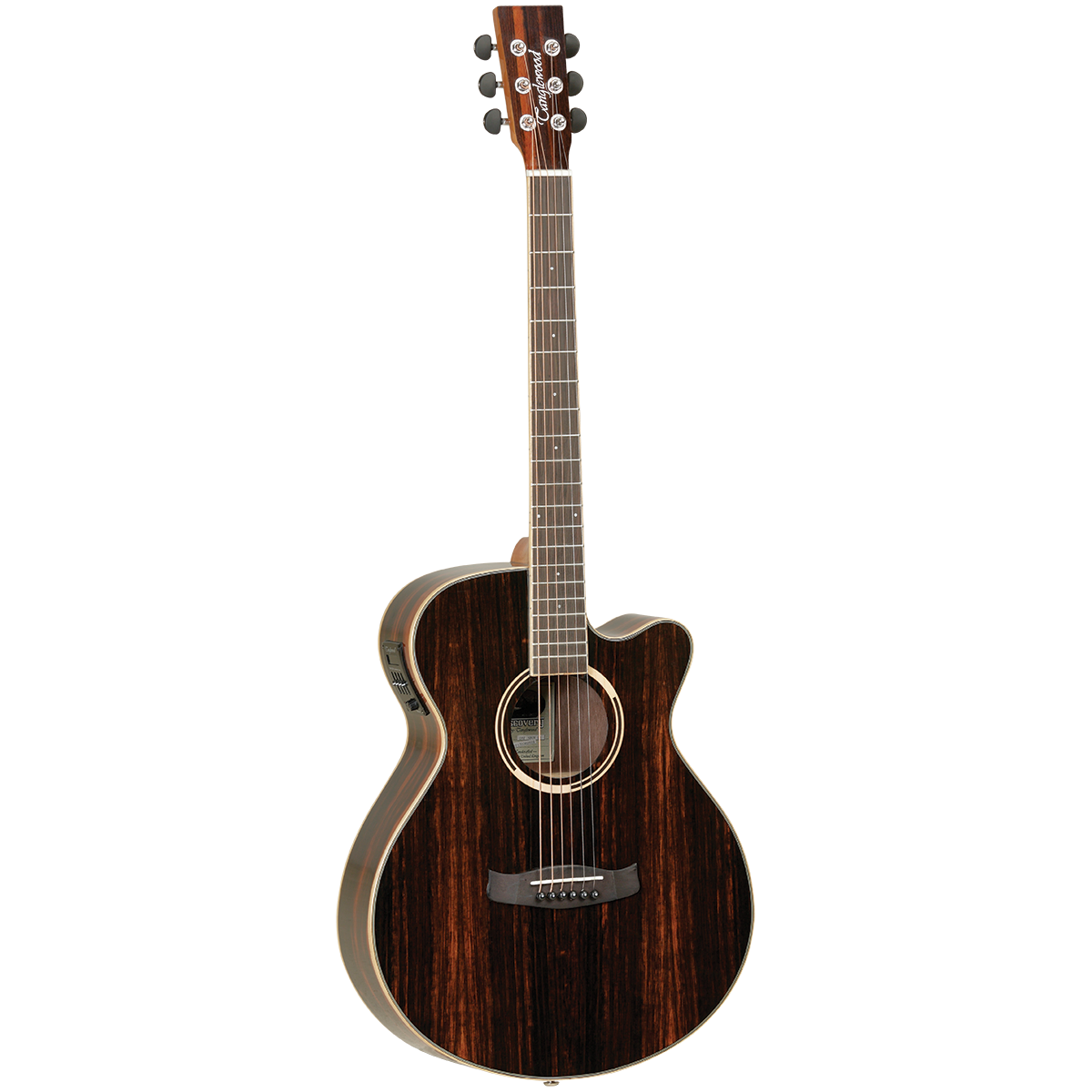 Tanglewood Discovery Exotic Super Folk C/E All Ebony Acoustic Guitar TDBTSFCEAEB
