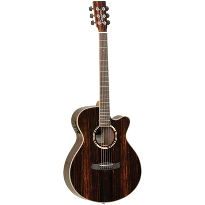 Tanglewood Discovery Exotic Super Folk C/E All Ebony Acoustic Guitar TDBTSFCEAEB