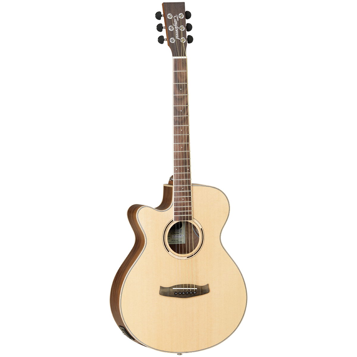 Tanglewood Discovery TDBTSFCEBWLH Left Hand Super Folk Acoustic Guitar Black Walnut