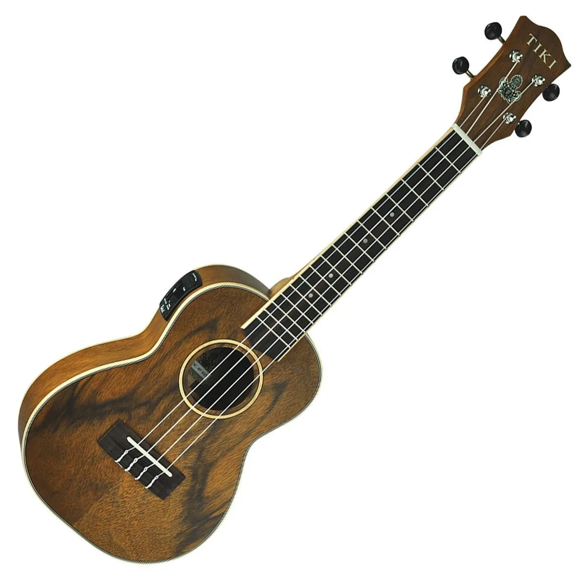 Tiki TDC-4P-NST '4 Series' Daowood Electric Concert Ukulele with Gig Bag Natural Satin — view 3