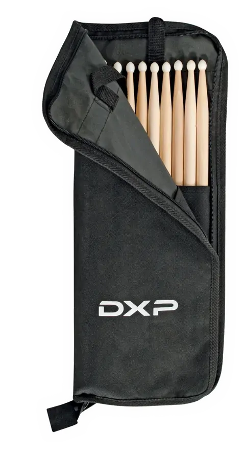 DXP Stick Bag with 5 Pairs of 5A Nylon Tipped Drumsticks