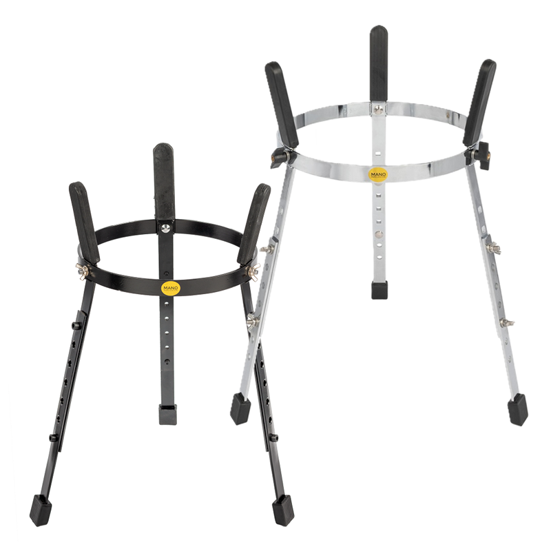 Mano Percussion Conga Stand - Adjustable Tripod for Congas, Quinto, Tumba - Black or Chrome