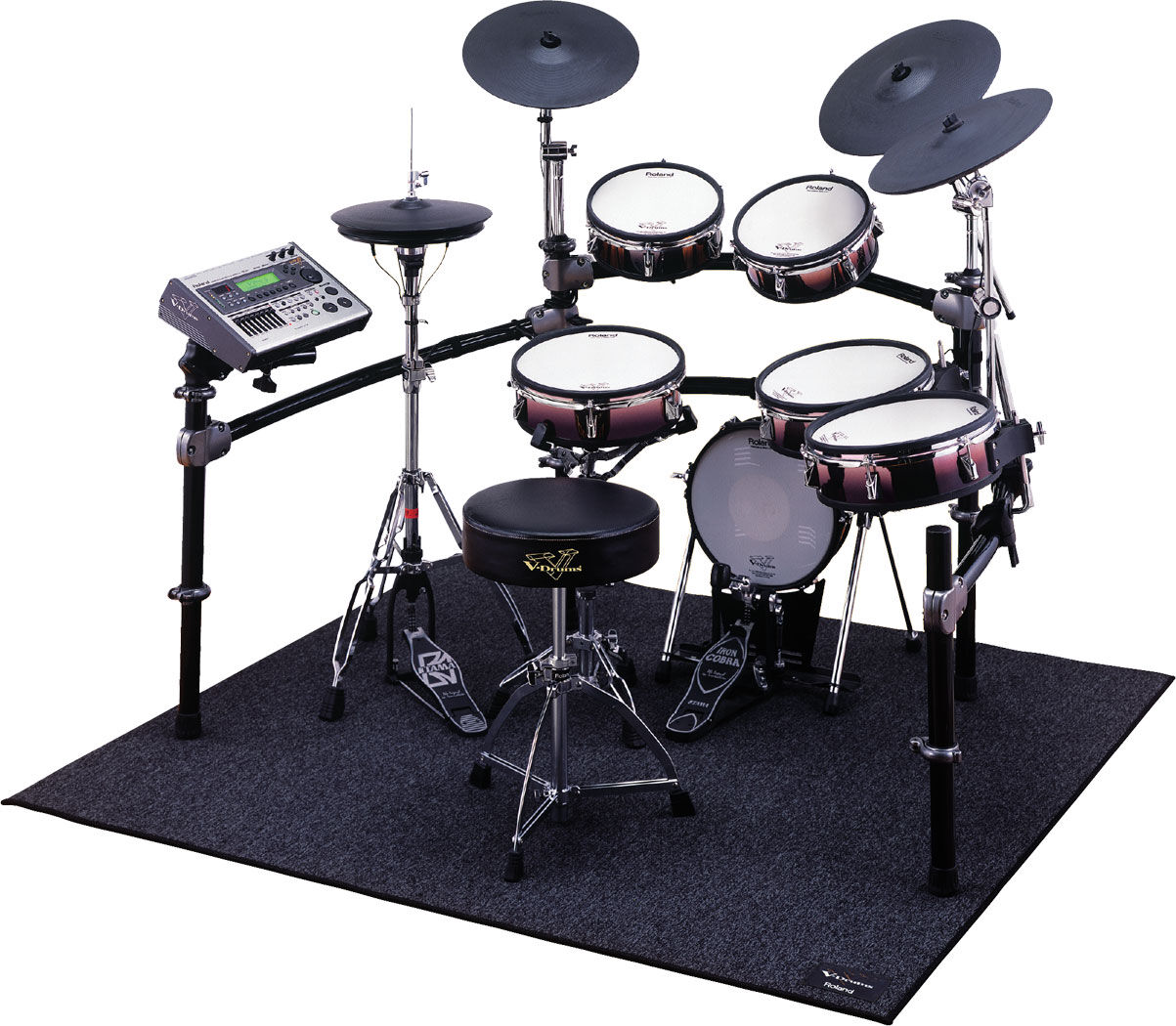 ROLAND TDM-10 V-Drums Mat - Small, Heavy-Duty, Anti-Slip, Floor Protection, Noise Reduction, Compatible with V-Drums — view 2