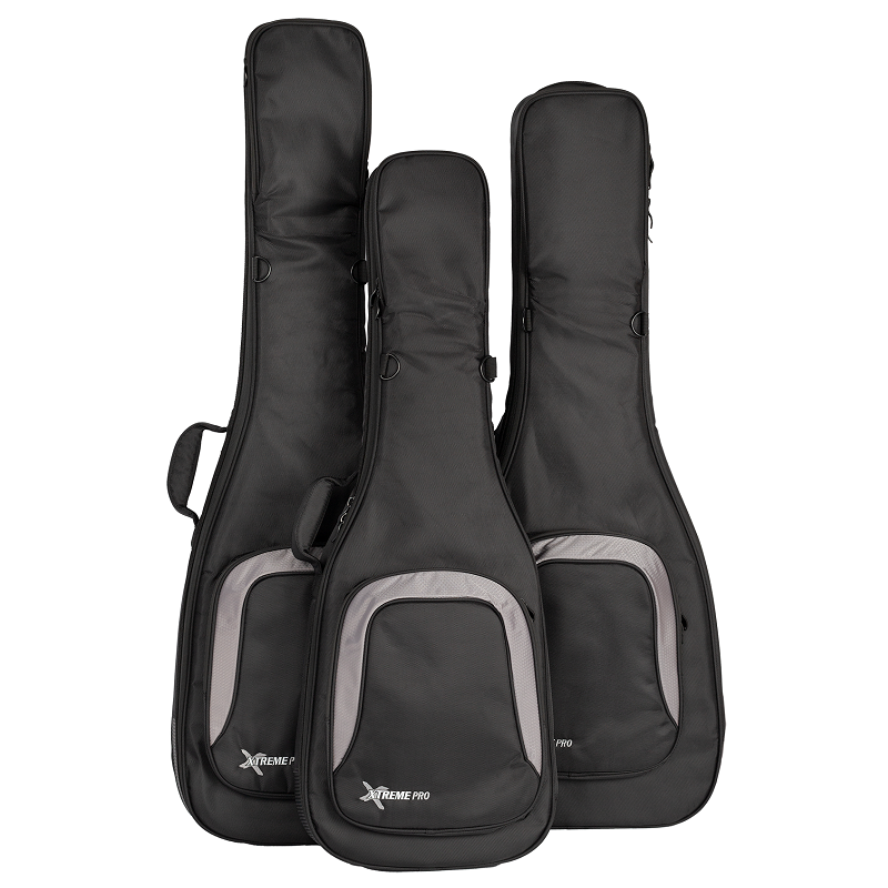 Xtreme Pro Premium Deluxe Guitar Gig Bag - Mini Acoustic, Weather-Resistant 1680D Nylon, Plush Interior, Storage Pockets, Padded Straps