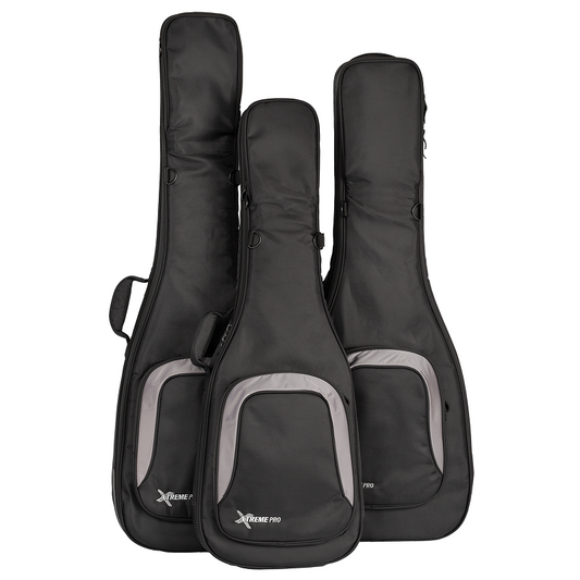Xtreme Pro Premium Deluxe Guitar Gig Bag - Mini Acoustic, Weather-Resistant 1680D Nylon, Plush Interior, Storage Pockets, Padded Straps
