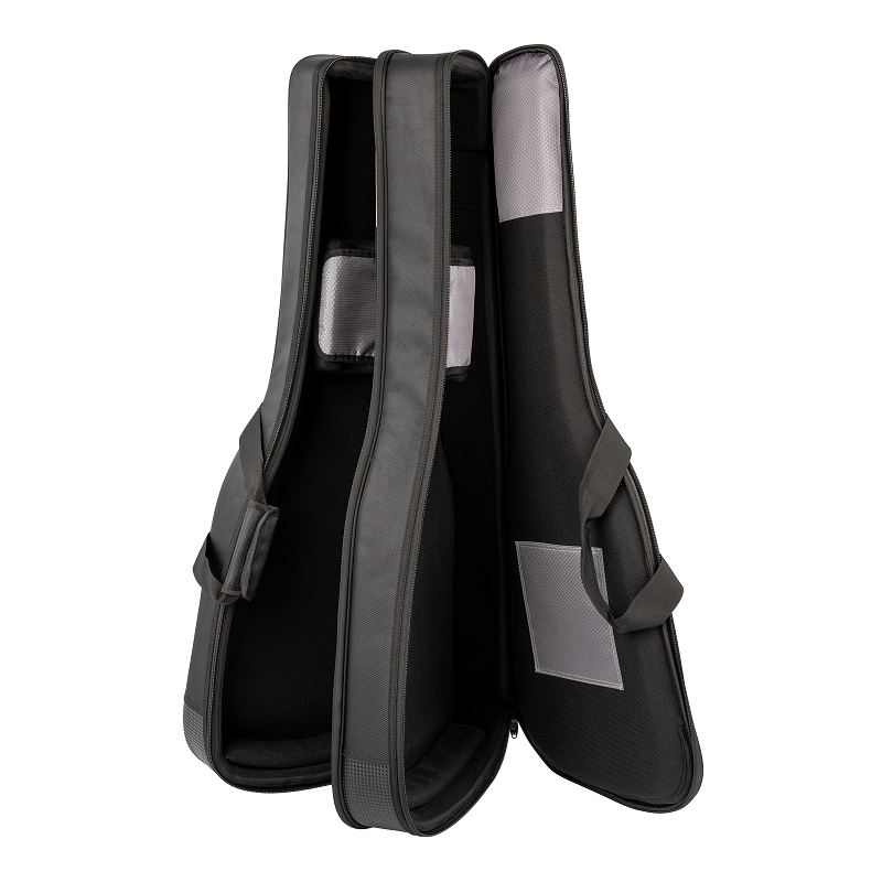 Xtreme Pro Dual Premium Deluxe Guitar Gig Bag for Bass Guitars - Weather Resistant Nylon, Foam Padding, Adjustable Straps, Accessory Pockets — view 3