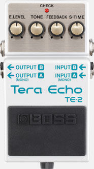 BOSS TE-2 Tera Echo Compact Pedal - Multi-Dimensional Processing for Dynamic Stereo Ambience