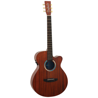 Tanglewood Elemental Solid Mahogany Top SuperFolk Cutaway Guitar with RE-02 EQ System [TE4-CE-BL] — view 2