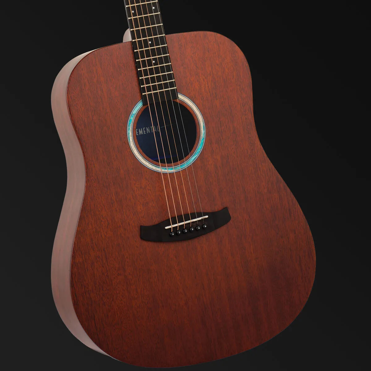 Tanglewood Elemental Solid Mahogany Top Dreadnought Acoustic Guitar TE5-BL