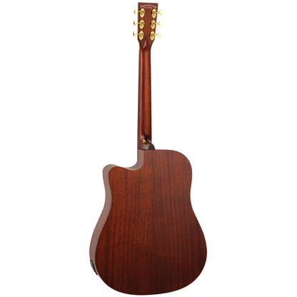 Tanglewood Elemental Solid Mahogany Top Dreadnought Cutaway Electric Guitar TE5-CE-BL — view 3
