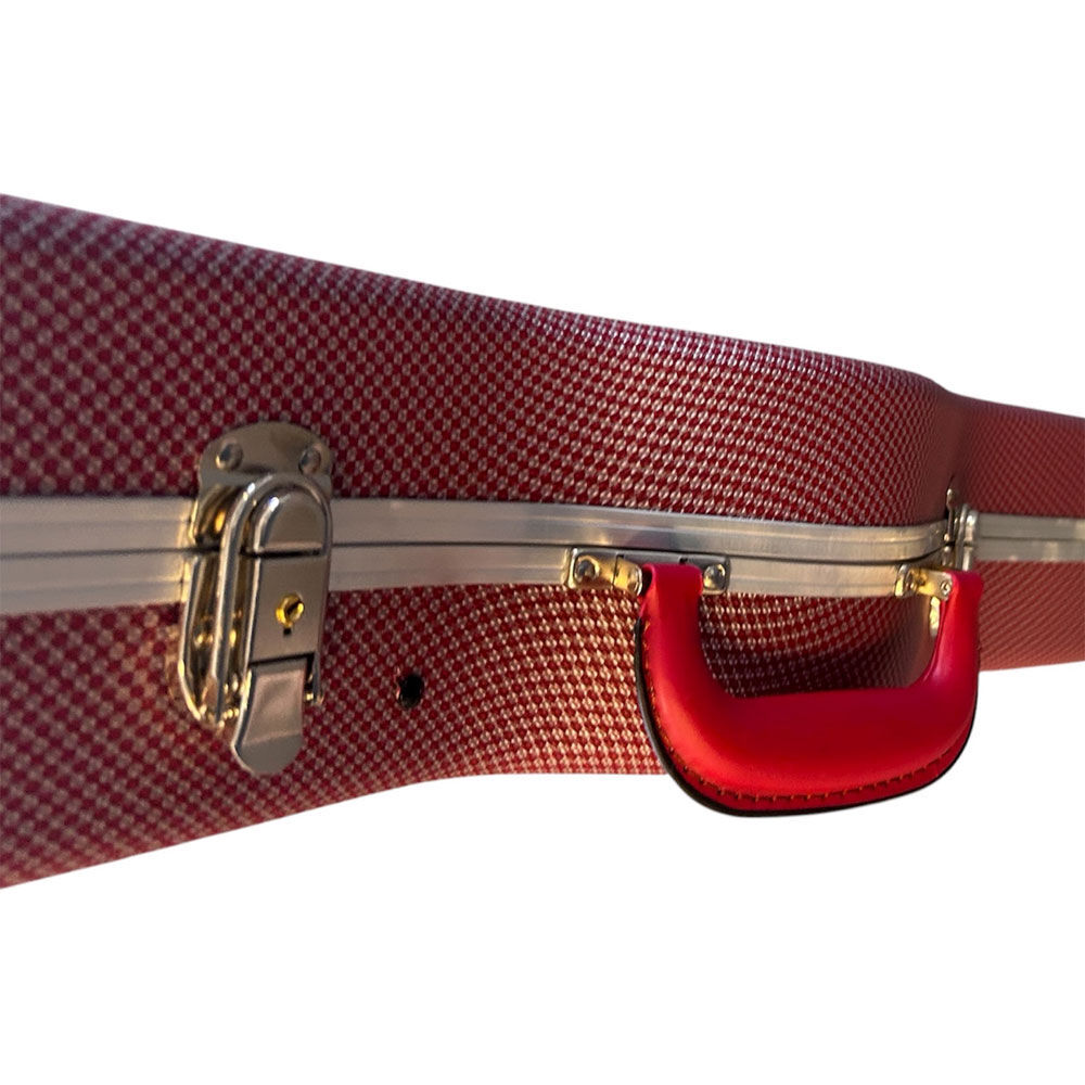 Torque Electric Guitar Case in Red Finish with Plush Interior and Storage Compartment — view 3