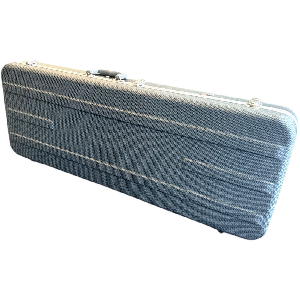 Torque Deluxe ABS Rectangular Electric Guitar Case - Light Grey Finish, EPS Foam Interior, Lockable Latch, Accessory Storage, Durable Design — view 3