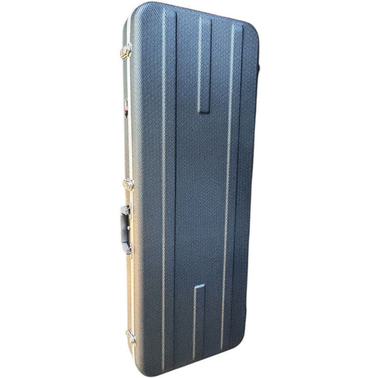 Torque Deluxe ABS Rectangular Electric Guitar Case - Light Grey Finish, EPS Foam Interior, Lockable Latch, Accessory Storage, Durable Design