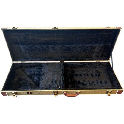 Torque Wooden Rectangular Electric Guitar Case - Olive Finish — view 2