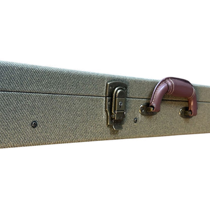 Torque Wooden Rectangular Electric Guitar Case - Olive Finish — view 4
