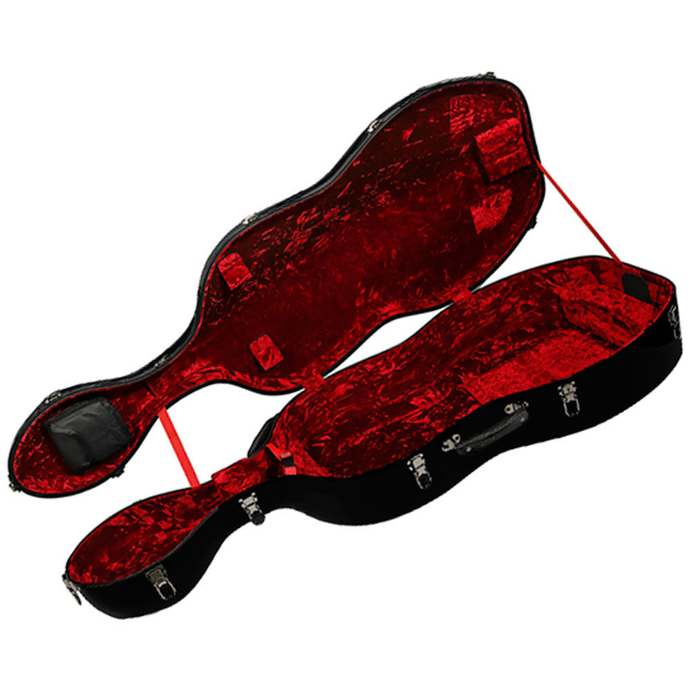 Torque 4/4 Size Fiberglass Cello Case with Wheels - Black — view 4