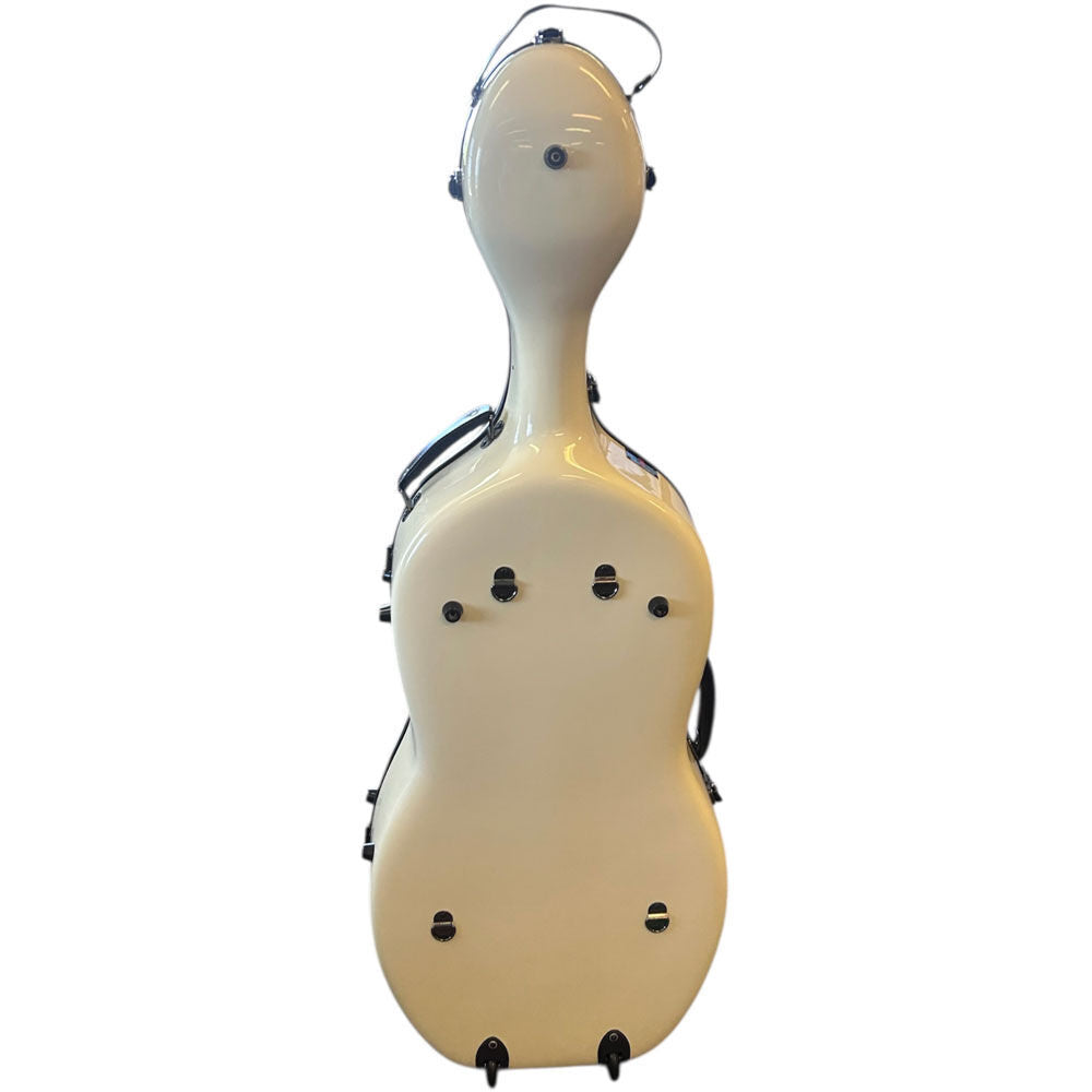 Torque 4/4 Size Fiberglass Cello Case with Wheels, Ivory — view 2