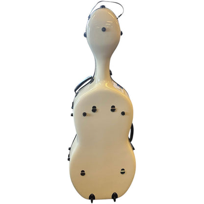 Torque 4/4 Size Fiberglass Cello Case with Wheels, Ivory — view 2